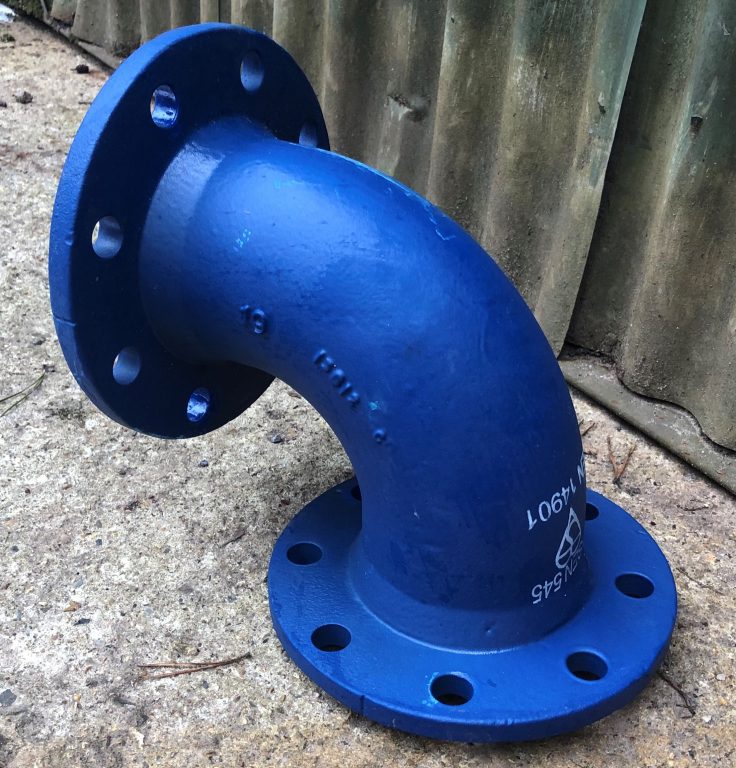 Bend 80mm Double Flanged 90 Degree Ductile Ellis Irrigation 